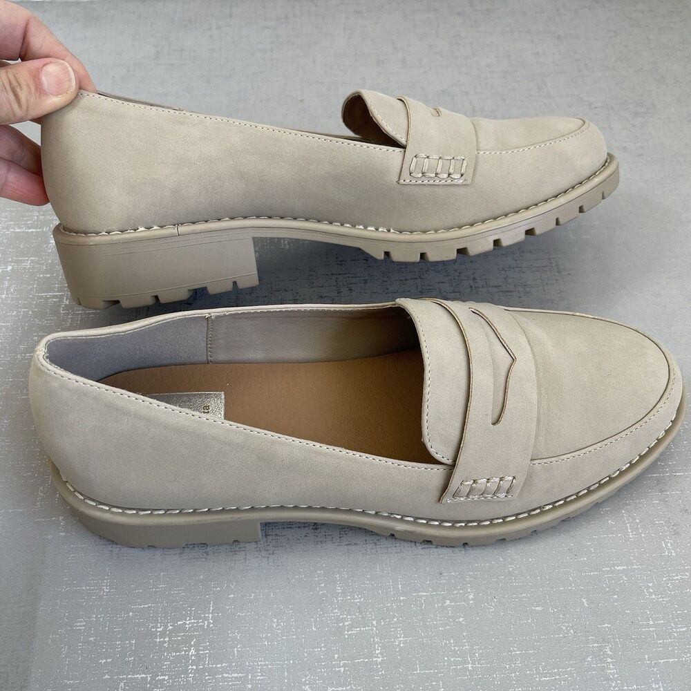 DV Dolce Vita Chunky Lug Sole Platform Loafers Sz 8.5 Comfort Preppy Shoes - Picture 7 of 13